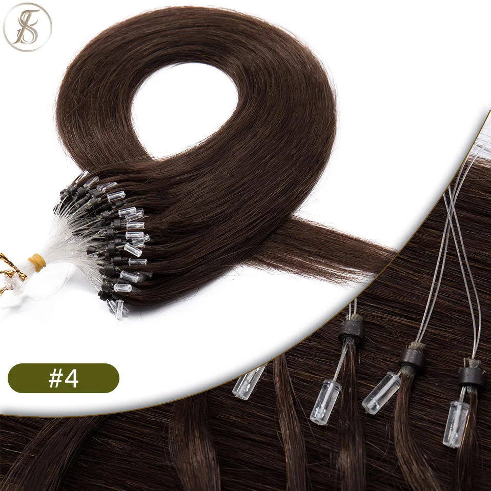 TESS Micro Loop Natürliche Haarverlängerungen Echthaar Mikroring 0,5 g/Strang Micro Link 22 Zoll 100 Stück Keratin Kapsel Glattes Haar – Detail 10