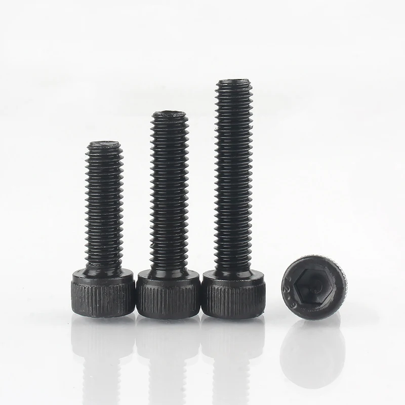 M2 M2.5 M3 M4 M5 M6 M8 Black Grade 12.9 Carbon Steel DIN912 Hexagon Hex Socket Cap Allen Head Bolt Screw 5/10/50pcs