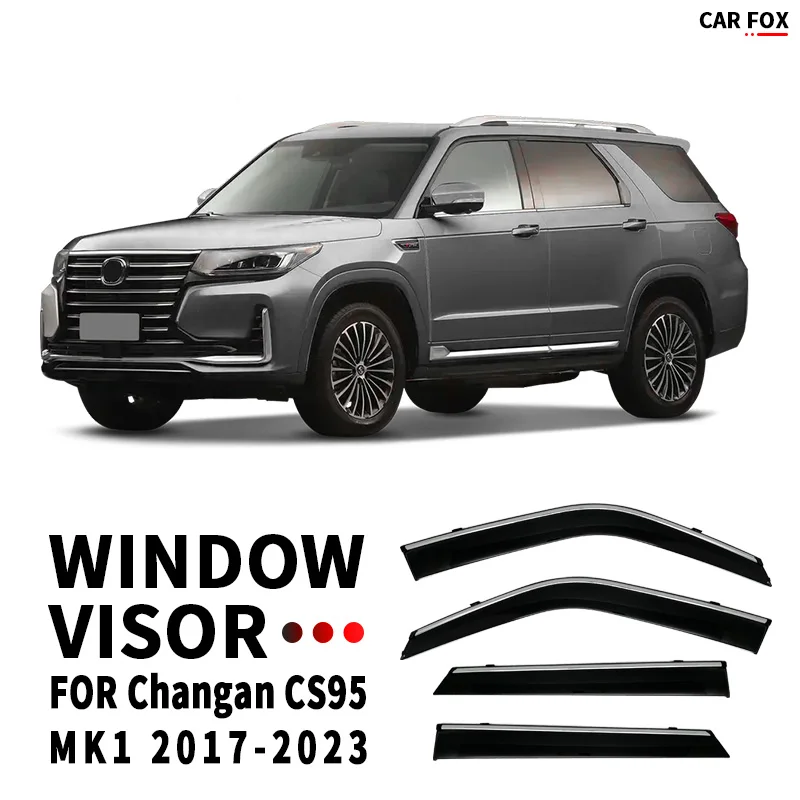 

For Changan CS95 MK1 2017-2023 Plastic Window Visor Vent Shades Sun Rain Deflector Guard 4PCS/SE For Changan CS95 MK1 2017-2023