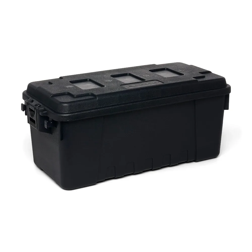

Sportsman's Trunk, Black, 17-Gallon Lockable Storage Box Easy To Transport