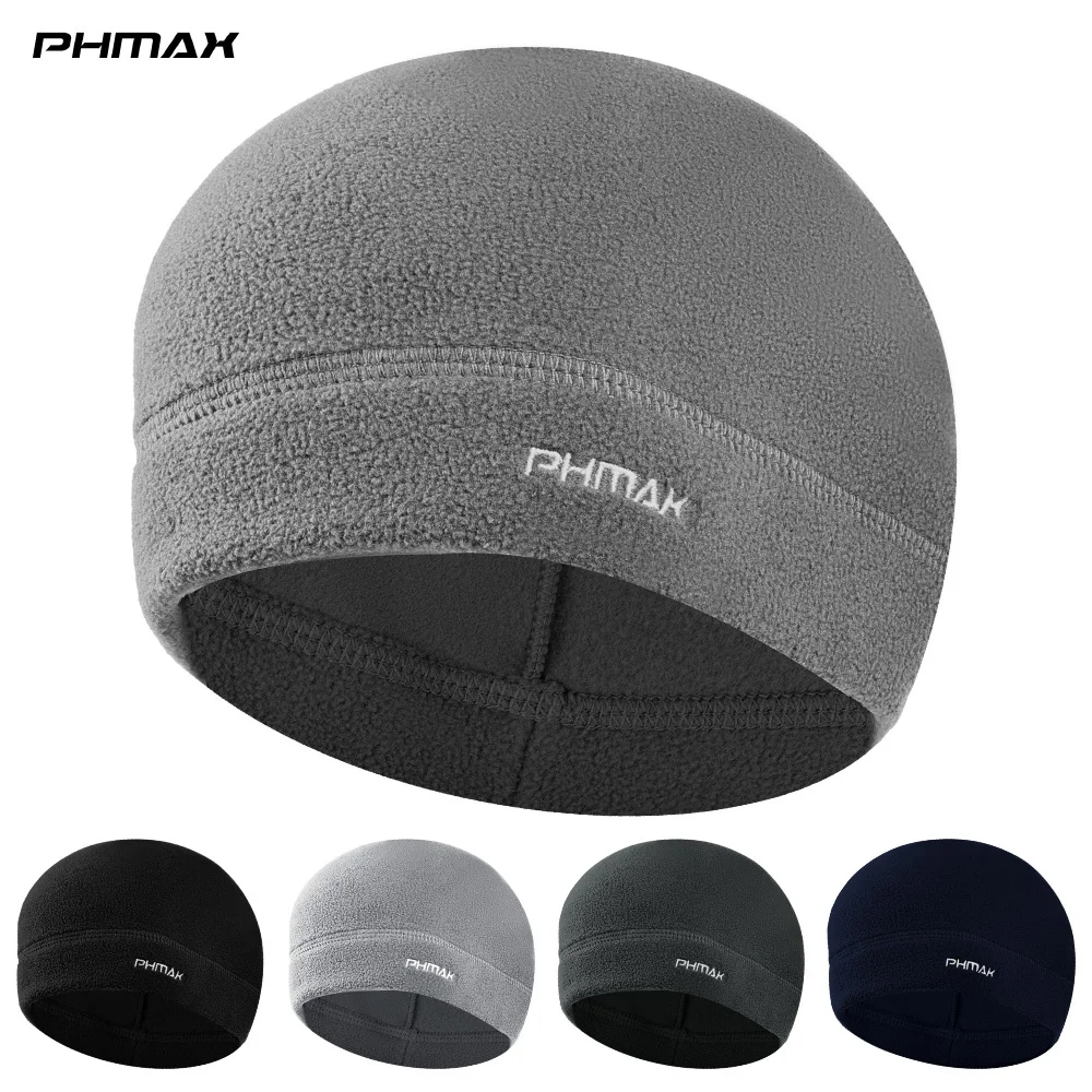 Winter Hat PHMAX Fleece Winter Hat Cycling Warmer Running hat Hunting men's caps MBT Bicycle Windproof Outdoor Hiking Balaclava Women's hat