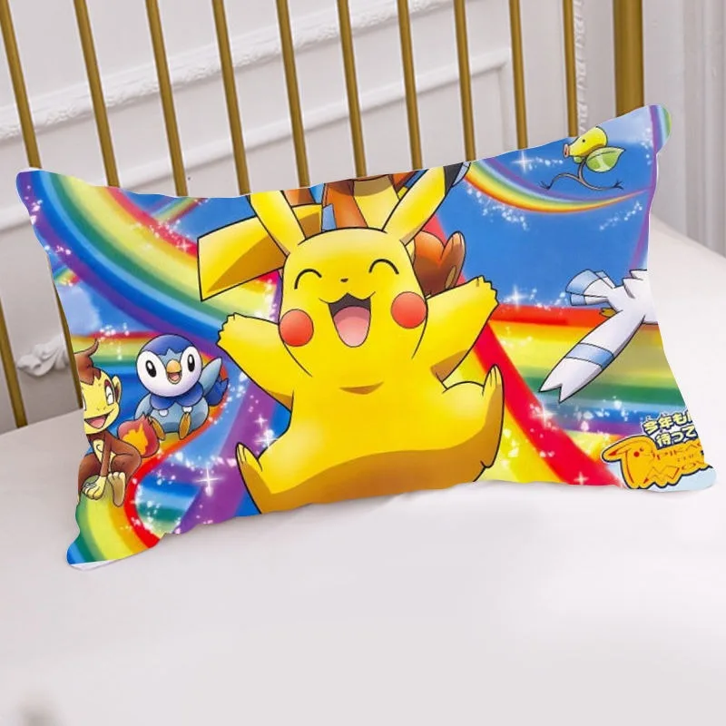 Pokémon Kawaii Pikachu printed Pillowcase Home Bedroom Room Decoration Bed Sleeping Pillowcase Sofa Cushion Cover 4