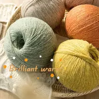 50g/Roll 100% Lamb Wool Yarn，Hand Knitting Pure Color Yarn Line Yarn，for Hand Crochet Sweater Clothe Thread Yarns for Needlework 1