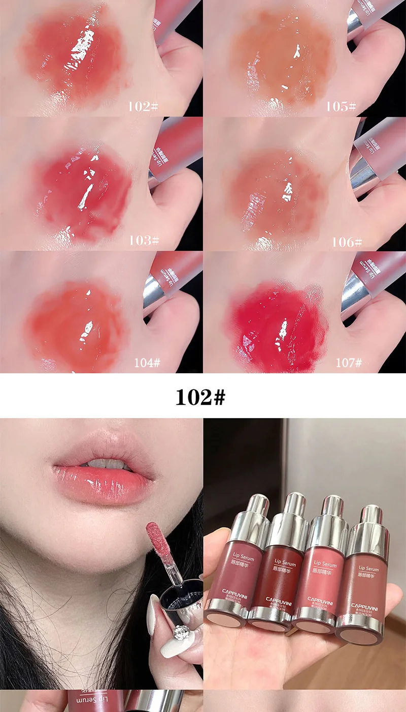 Cappuvini Baby Bottle Lip Gloss — Hydrating Mirror Finish, Glass-Effect Lip Gloss for Jelly-Like Lips, 2