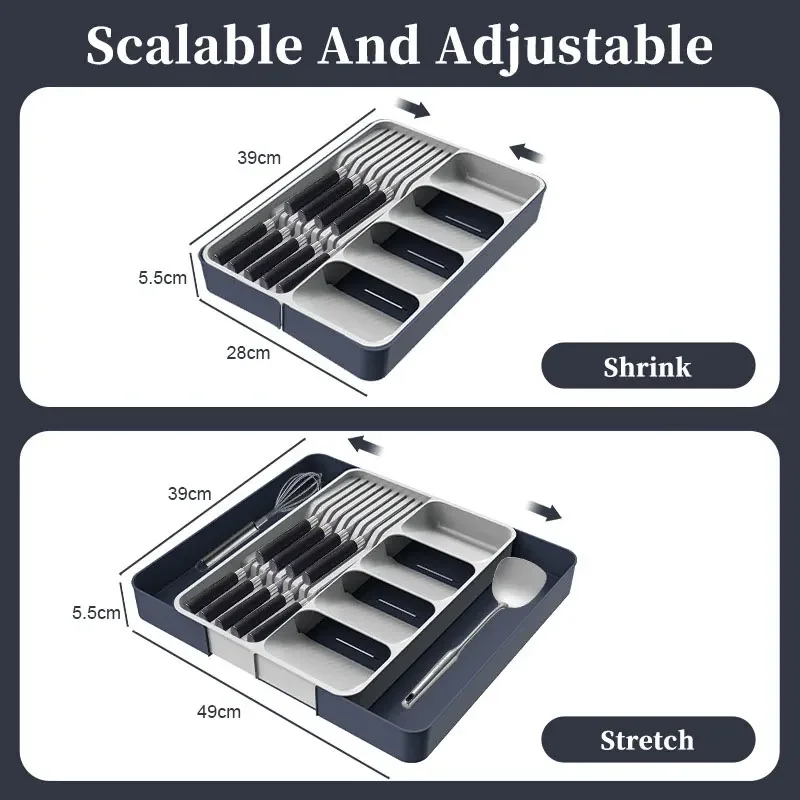 Silverware Organizer Flatware Organizer Cutlery Organizer Expandable Drawer Knife Holder Kitchen Utensil