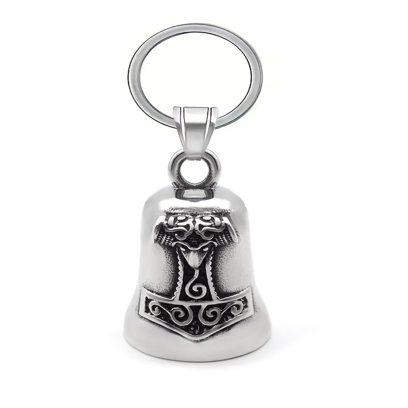 Lion King Pendant and Keychain with Uniquely Carved Bell - Retro Design