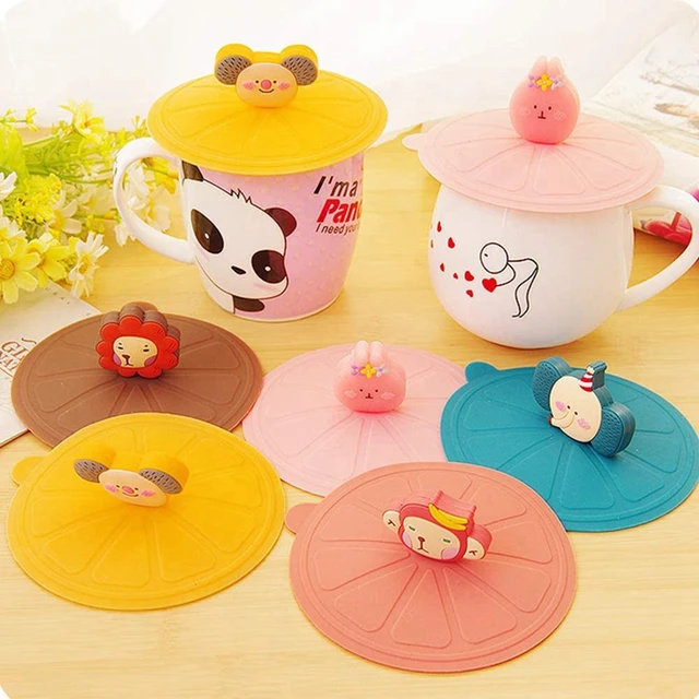 Silicone Cup Lids Coffee Mug Cover for Coffee Tea Cups 6pcs