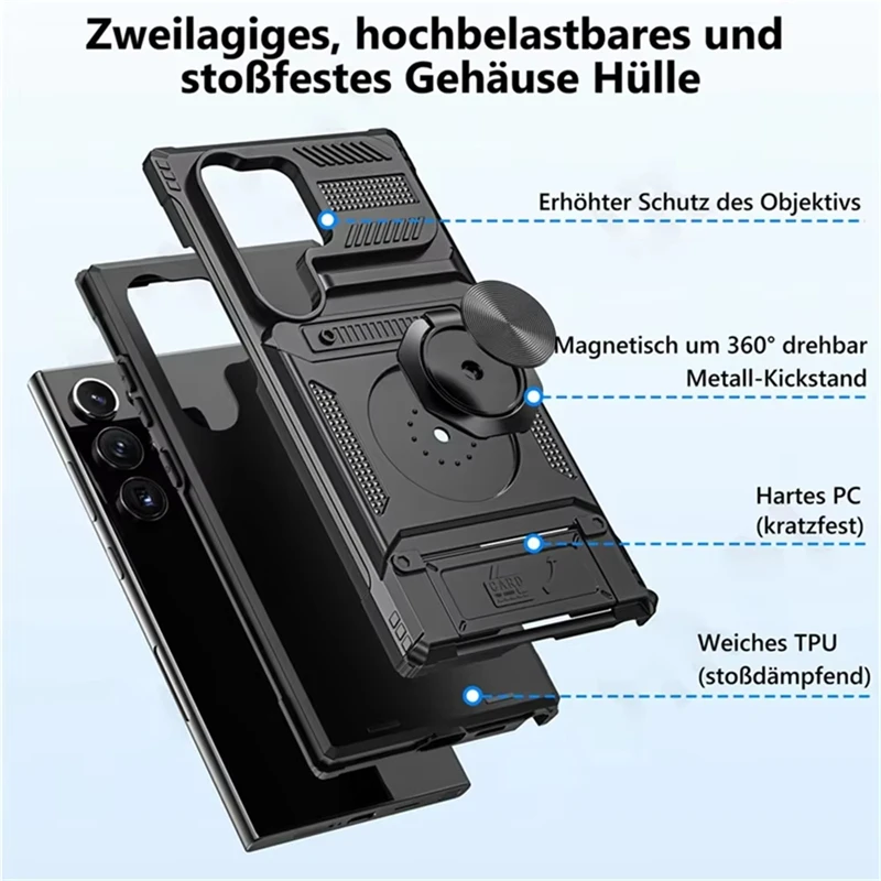 Magnetic Bracket Phone Case with Card Holder - Sleek and Functional Phone Accessories