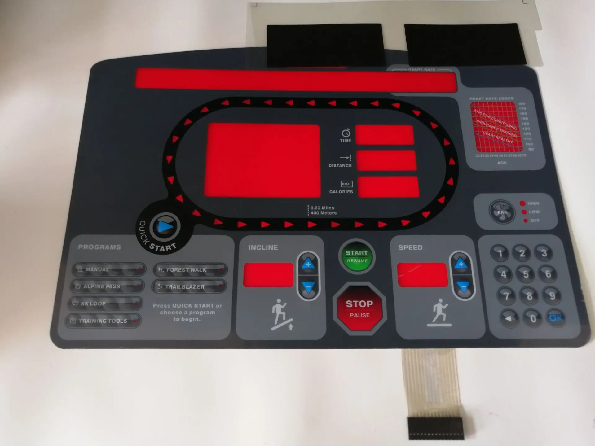 

Star Trac 7532 7632 7600 Treadmill Button Panel Control Panel Membrane Switch