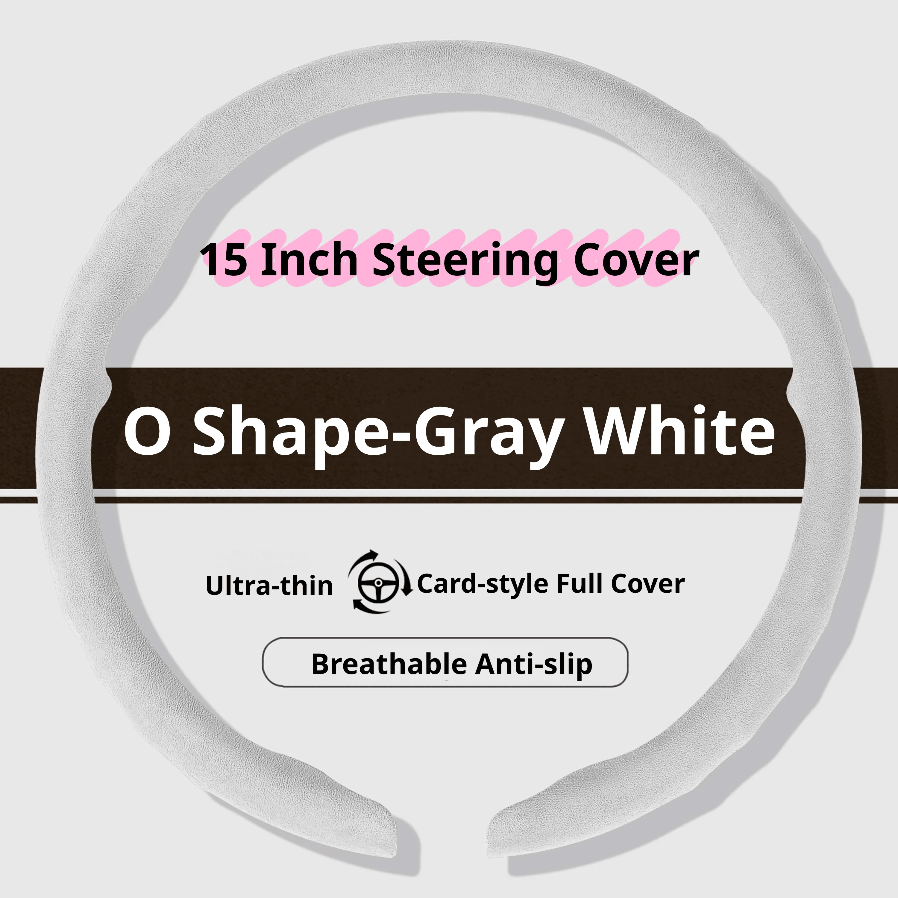 Ultra Thin Suede Car Steering Wheel Cover - Premium Interior Accessory