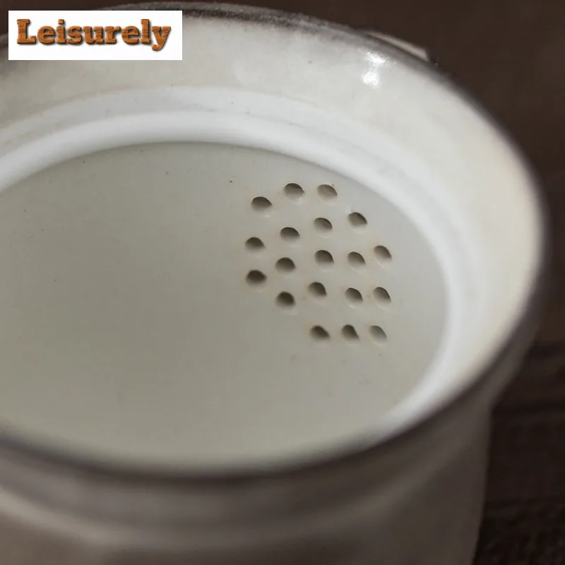 130ml Ink Rhythm Hand Grab Teapot Antique Tea Infuser Pot Tea Soaking Kettle With Strainer Tea Ceremony Accessories Ornaments