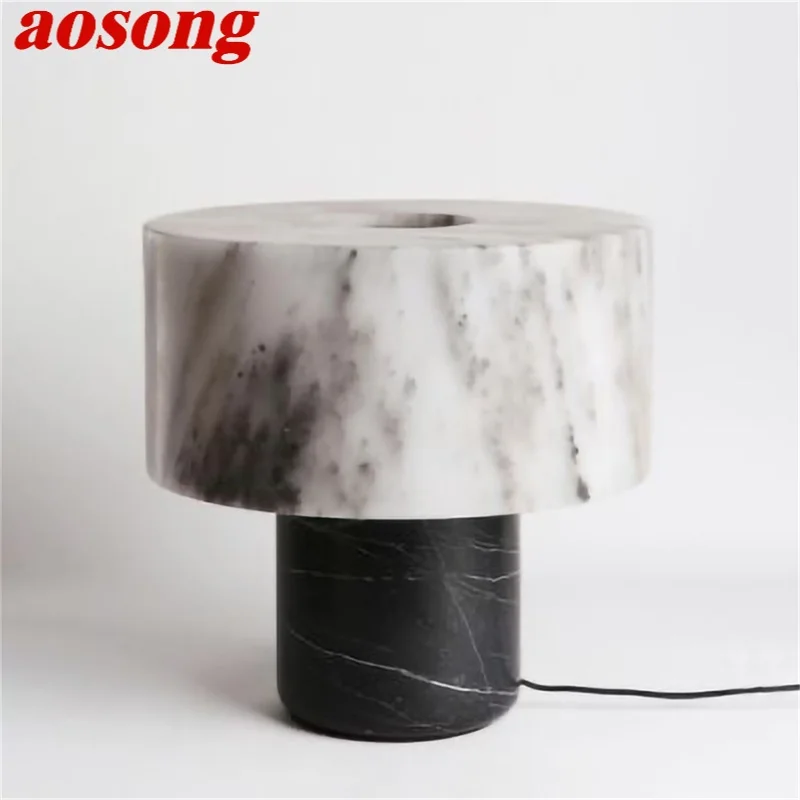 

Винтажная настольная лампа AOSONG в стиле постмодерн, креативный дизайн, мраморный модный светодиодный светильник для дома, гостиной, спальни,...