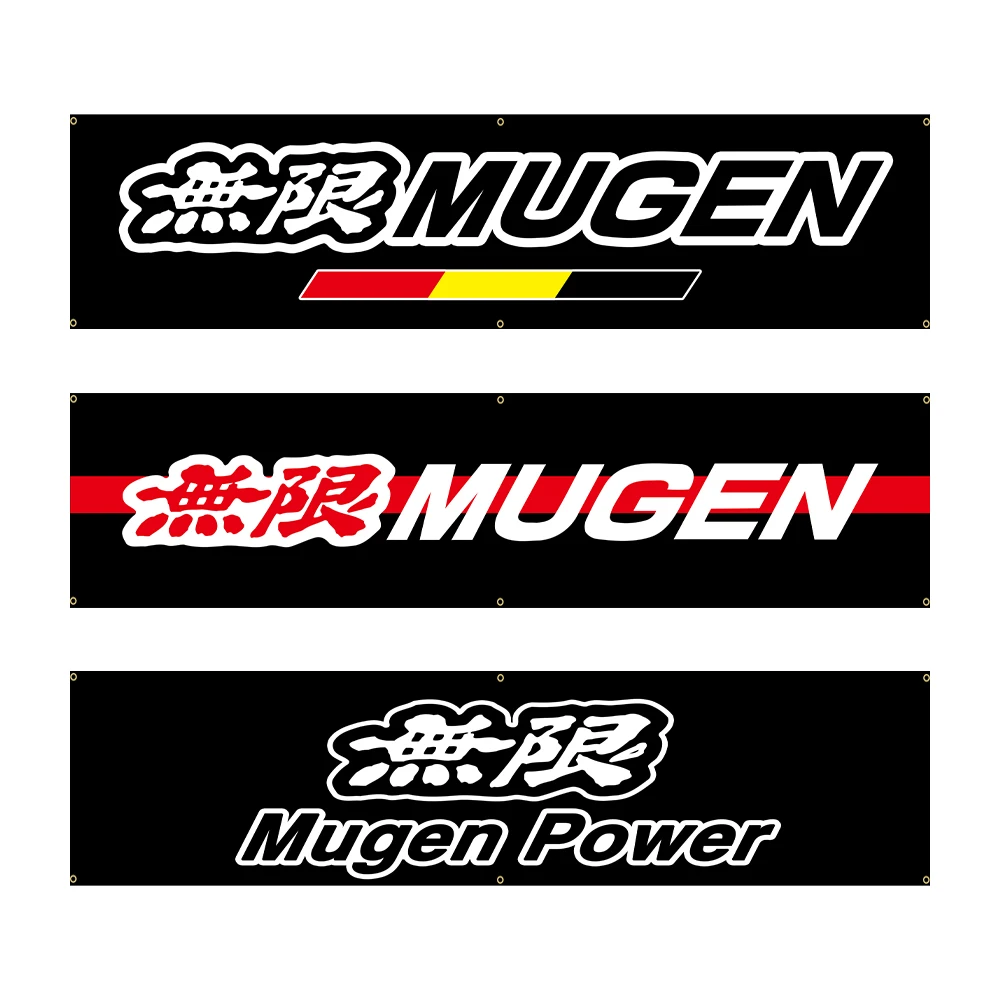 

YehoyBanner 60*240 Mugen Power Racing Car Flag Polyester Printed Garage or Outdoor Decoration Banner Tapestry