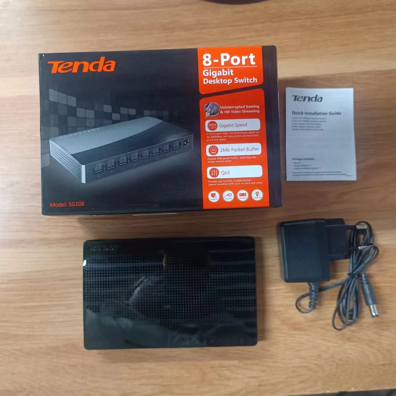 Tenda SG108 8-port 100/1000M Desktop Network Switch Ethernet LAN Hub