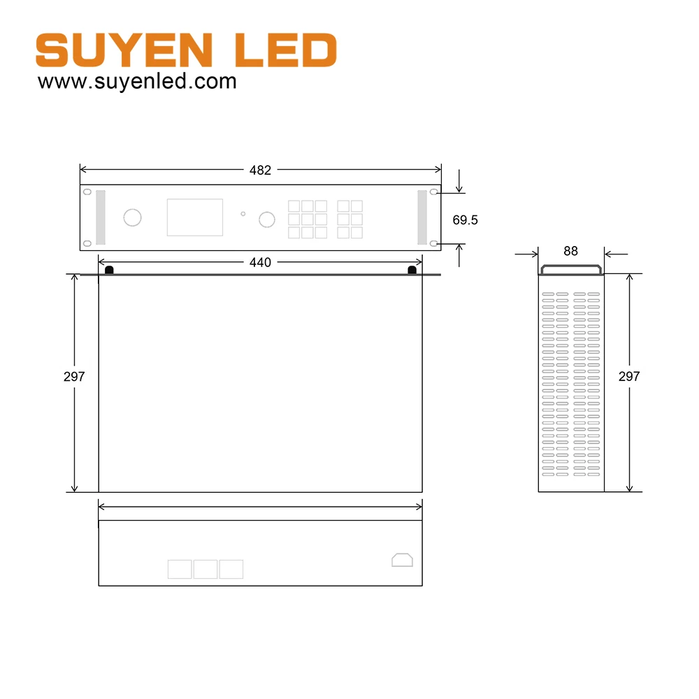 HD-VP1240A 후이두 투인원 LED 스크린 컨트롤러 비디오 프로세서 HD-VP1240A