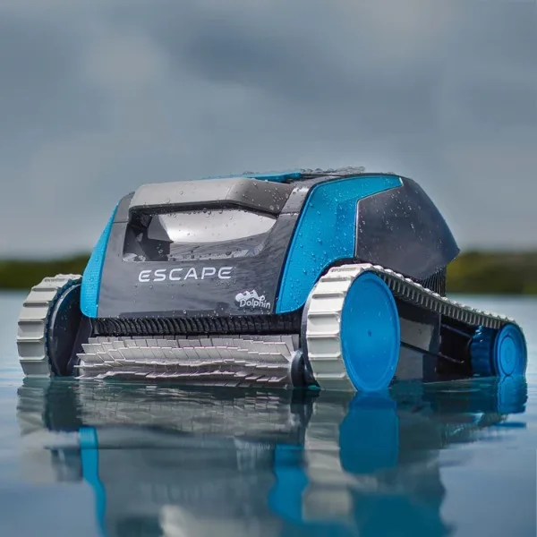 

Dolphin Escape Robotic Pool Cleaner (2024 Model) — Massive Top-Loading Filter, Dual Motors, HyperBrush, HyperGrip Tracks