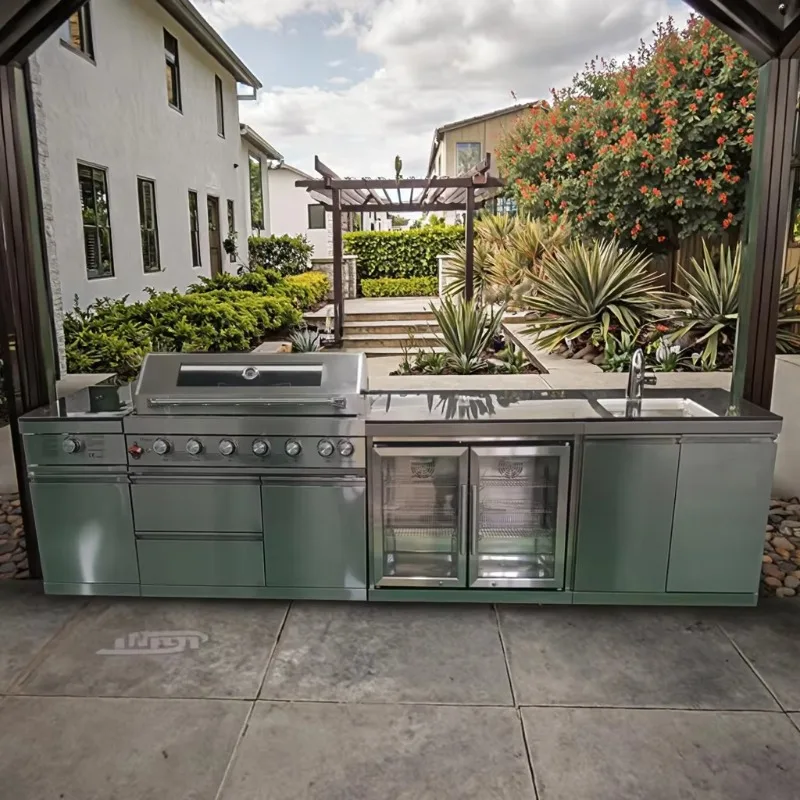 Summer Modular Outdoor Kitchen for Camping Set Convenient BBQ Grills Including Pizza Oven Grill for Outdoor Adventures image 28