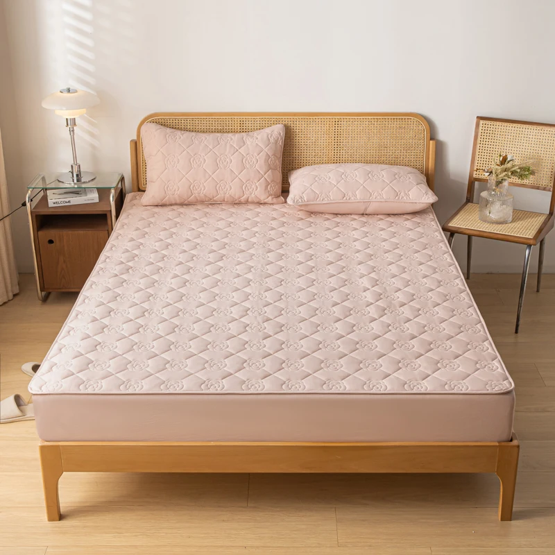 

Waterproof Mattress Protector Thicken Quilted Mattress Cover Queen Size Fit Sheet With Elastic Band Bedsheet