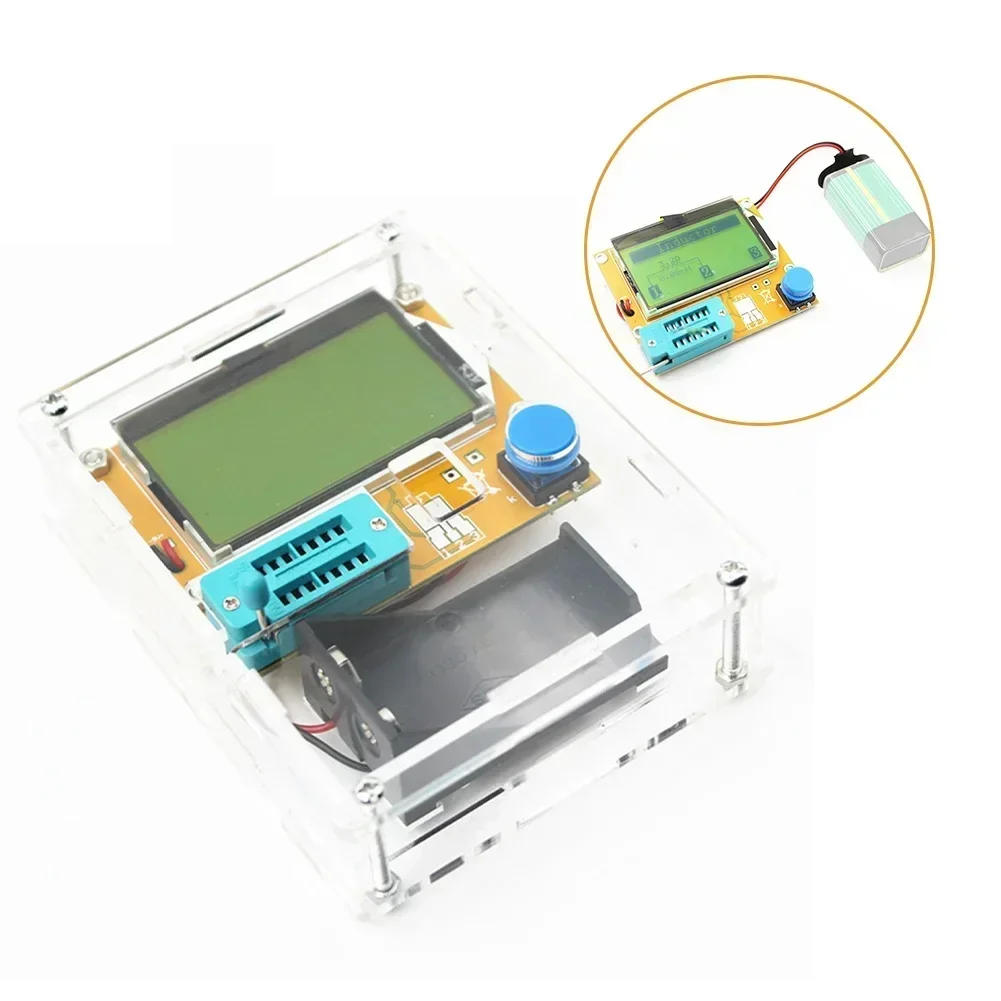 For DIY Electronics LCR-T4 Digital Transistor Tester Adjustable Potentiometer Capacitors ESR LED Tube Regulator 6