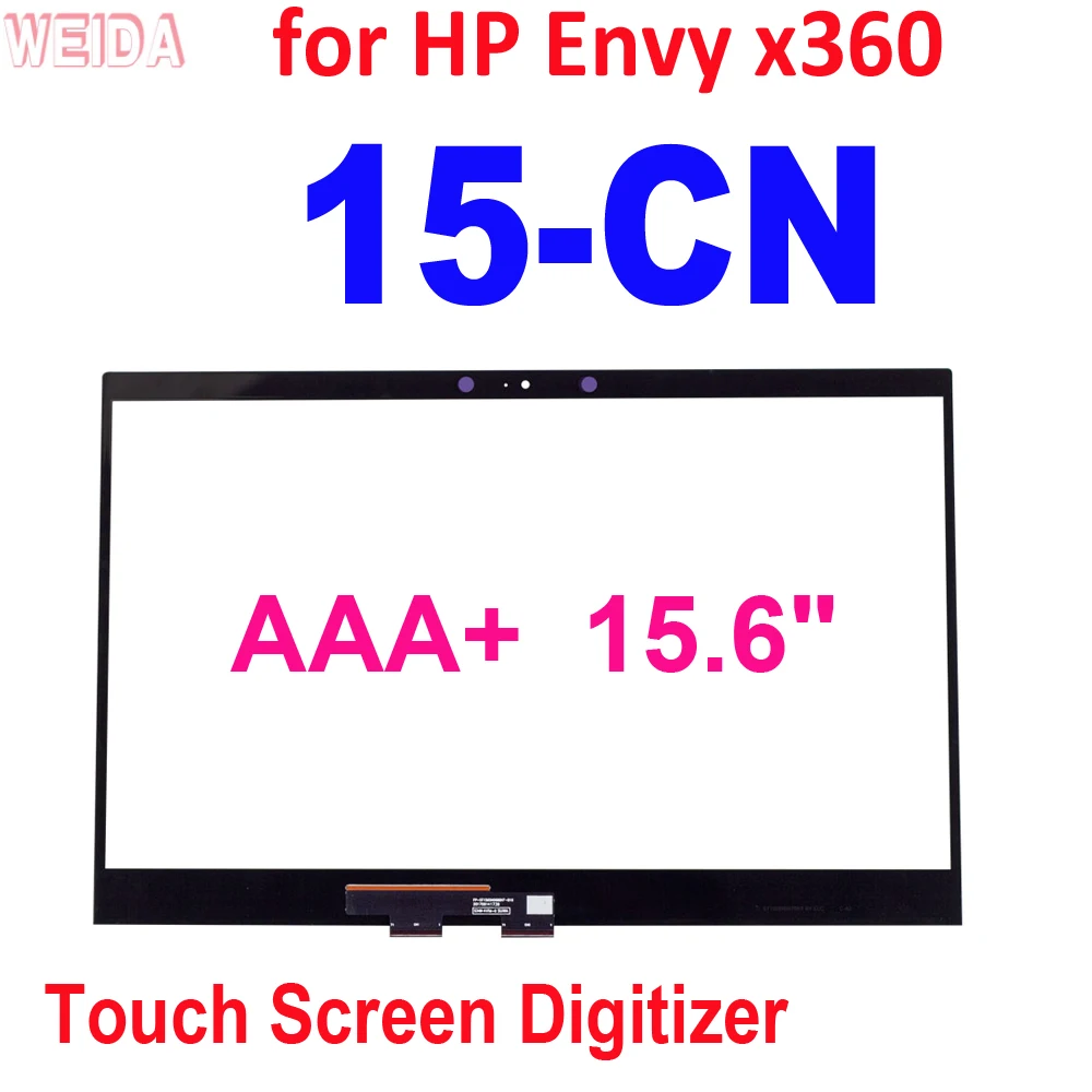 Сенсорный экран AAA + 15,6 дюйма для HP Envy x360 15-CN series 15-cnxxxxxx, сенсорный экран с цифровым преобразователем для HP Envy x360 15-CN, сенсорное стекло