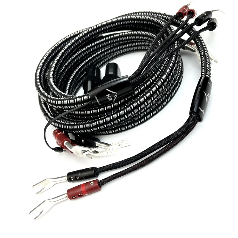 Audiophile K2 Speaker Cable Banana to Spade Plug PSS Silver HiFi Audio