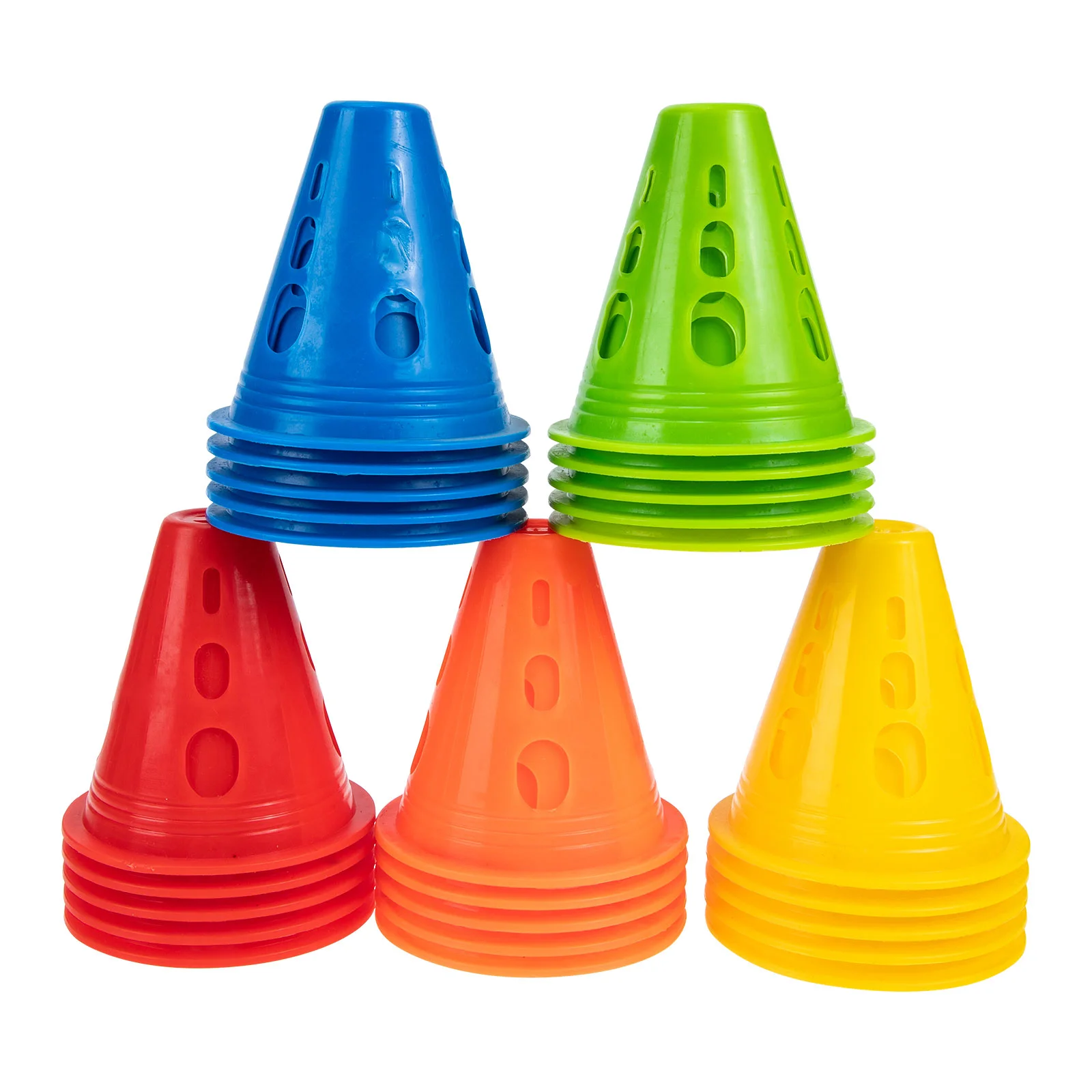 

25 Pcs Roller Barricades Small Cones Soccer Ball Windproof Skating Marker Training Roadblock Plastic or for Agility Training