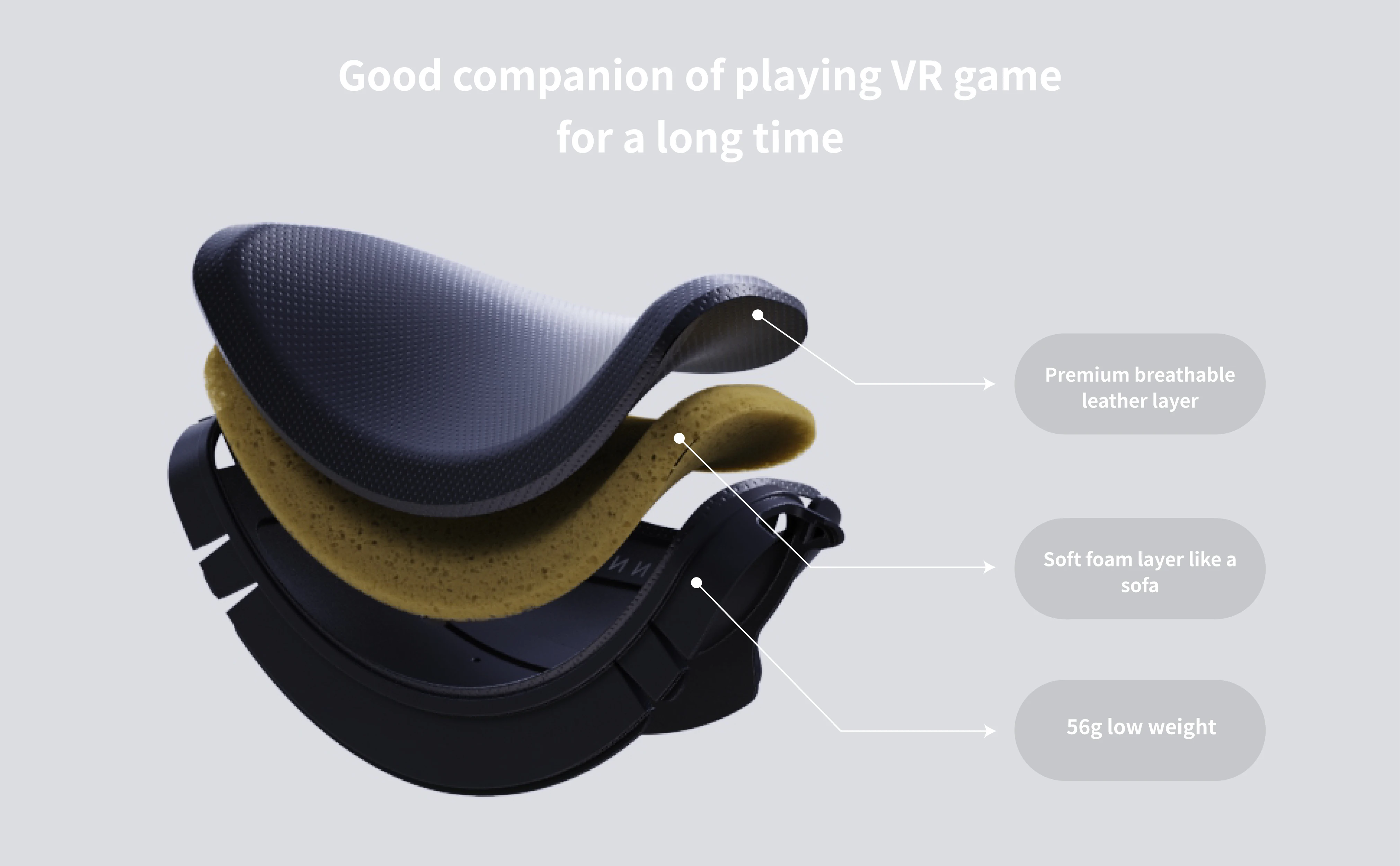 APEXINNO Bequemes Kopfband-Schaumstoffkissen für PSVR2- und PS5-VR-Headset verbessert Ihr PlayStation VR2-Erlebnis, VR-Zubehör – Detail 4