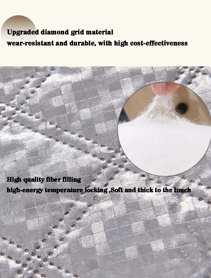 Description Picture 5 of itemWhite magnetic cotton door curtain, thickened, warm, partition curtain, soundproof, cold proof, blackout curtain, customizable