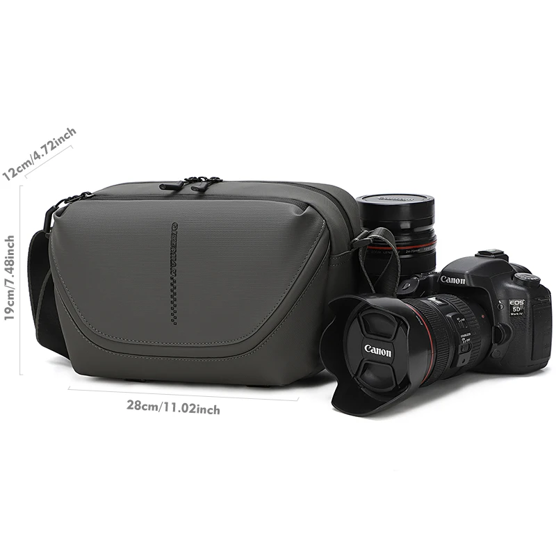 Sac bandoulière étanche convertible pour appareil photo reflex numérique/sans miroir, avec insert rembourré amovible_voghion.com