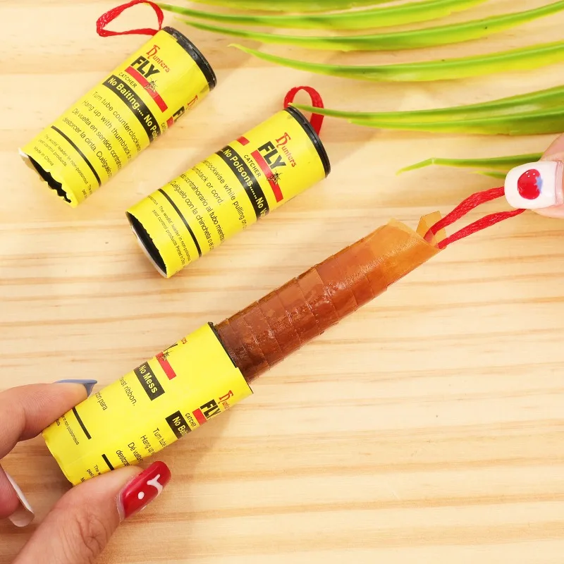 Fly Paper Strips - Safe, Harmless, Powerful Glue for Effective Insect Trapping (4-Pack)