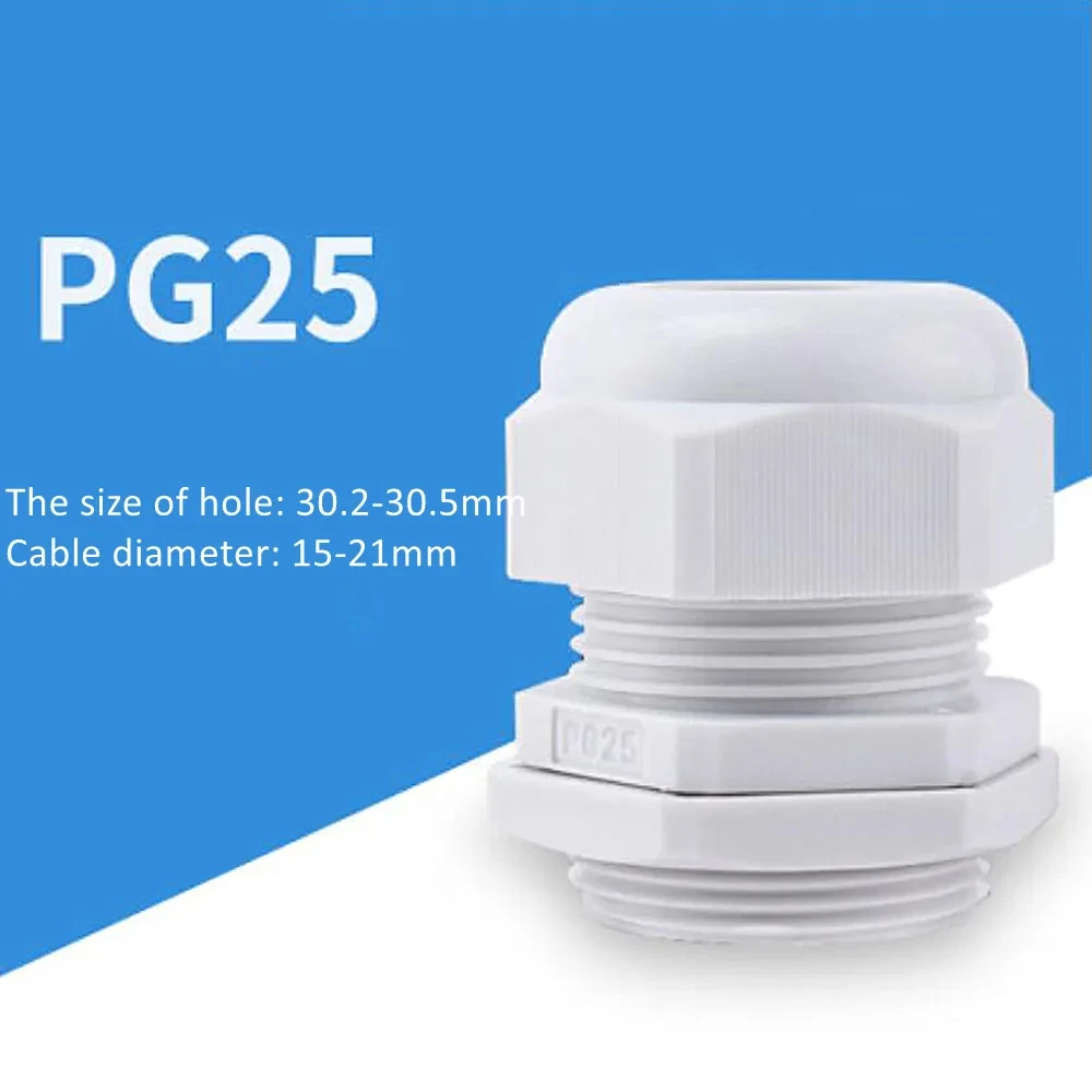thumbnail image 2 of EROOSY 20 Pcs Cable Glands Waterproof PG7 Adjustable Cable Glands Nylon 2 of 12