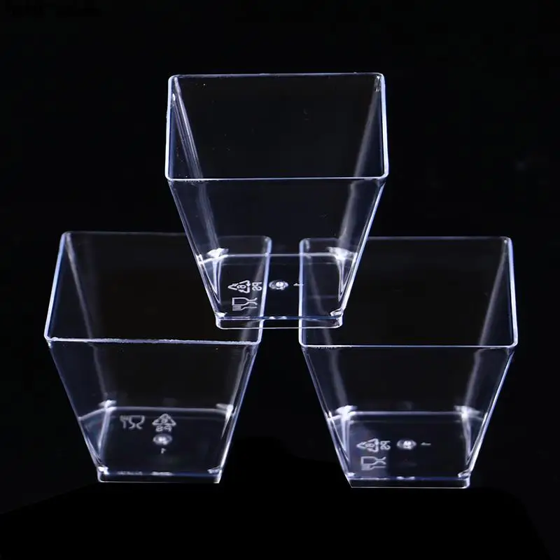 New 25pcs 60ML Disposable Dessert Cup Plastic Dessert Ice Cream Cup Party Supplied Smoothie