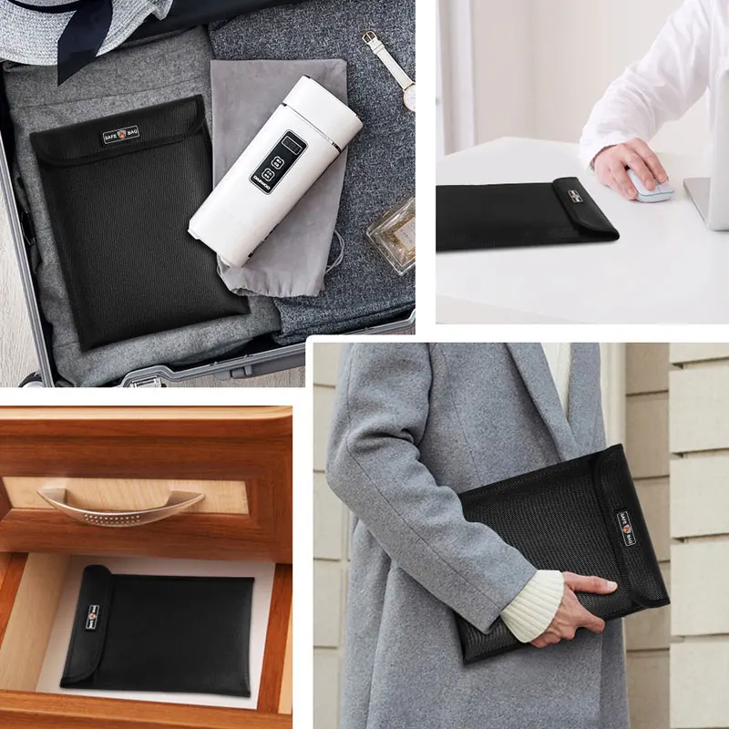Fireproof Waterproof Document Bag Glass Fiber Explosion-proof Safe Bag Portable File Storage Bag For Money Jewelry Passport 3