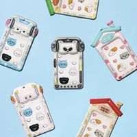 1Pcs Photocard Holder, Cute Cartoon ID Credit Card Holder with Keychain Hard Shell Protective Photo Sleeves 1