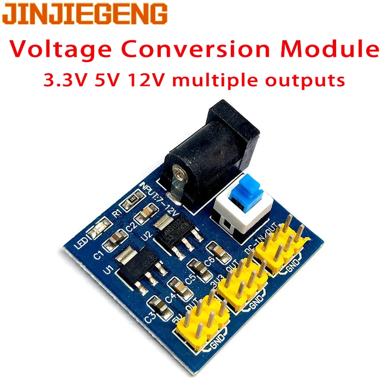 DC-DC 벅 스텝 다운 전원 공급 장치 모듈, 아두이노 다중 출력 전압 변환 모듈, 12V-3.3V, 5V, 새로운 로트