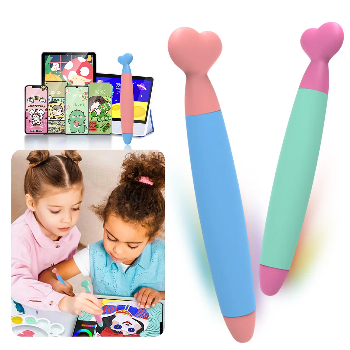 Silicone Touch Screen Stylus Pen for Kids - Cute Writing and Drawing Tool