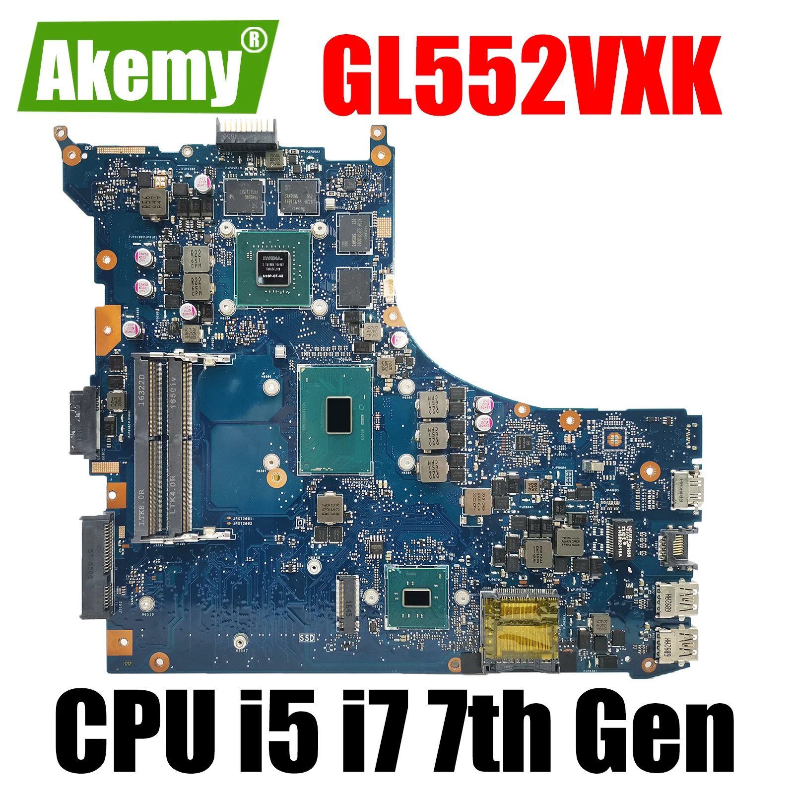 

Mainboard GL552VW For ASUS GL552VW ZX50V GL552VX GL552VXK Laptop Motherboard GL552VW i7-6700HQ GTX950M/GTX960M-V4G 100% Test OK