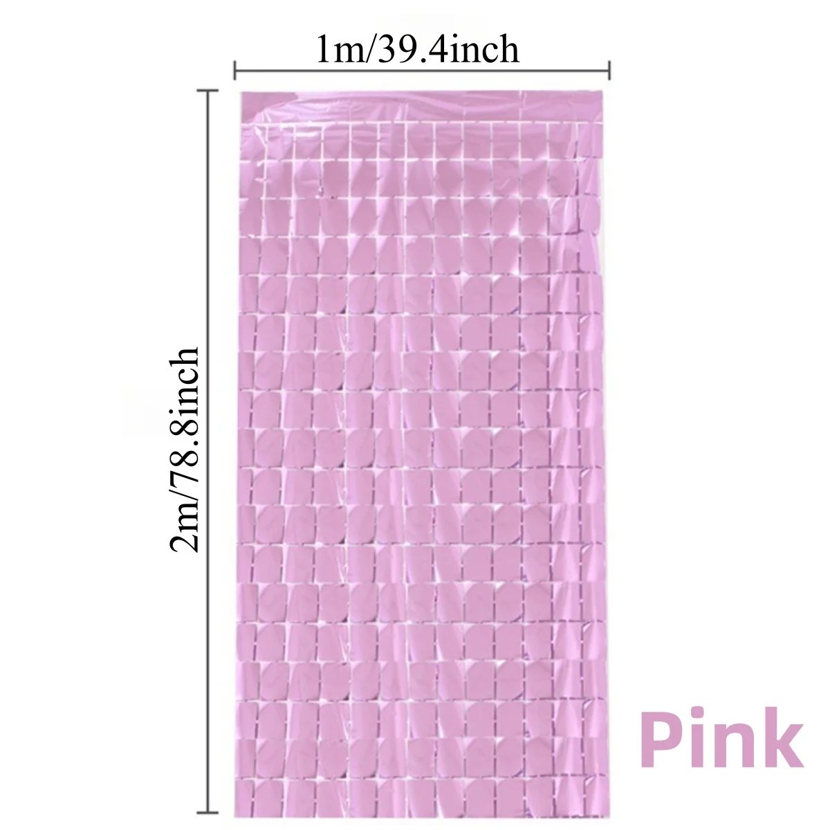 Sparkling Square Glitter Curtain Backdrop - Gold, Silver & Pink Shimmer Wall Decor