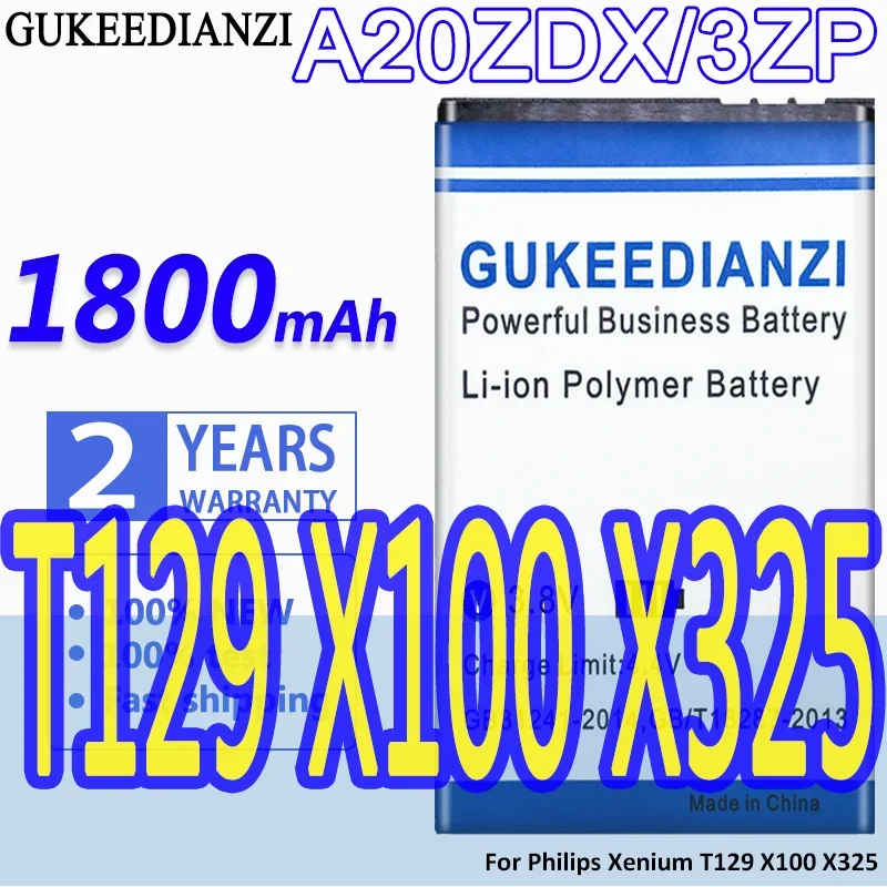 Batteria Gukeedianzi Ad Alta Capacità A20Zdx/3Zp 1800Mah Per Philips Xenium T129 X100 X325