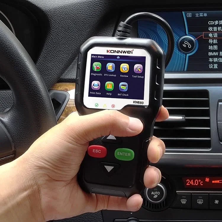 2025 KONNWEI KW680 OBD2 Diagnostic Tool Car Code Reader Check Engine Light Scan Tool OBD II Scanner for Cars After 1996 4