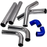 Universal 2.5" Turbo Intercooler Piping Kit with Silicone Hoses - Image 6