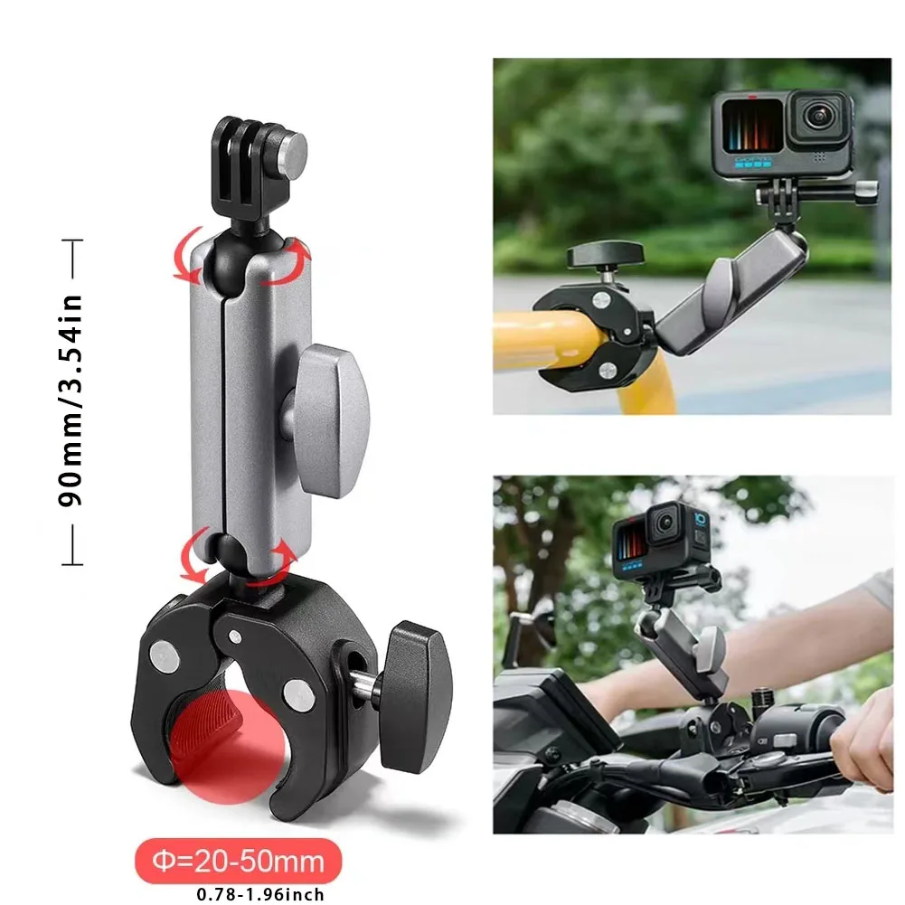 360&deg; Camera Mount Motorcycle Handlebar Selfie Stick For GoPro Insta360 Dji