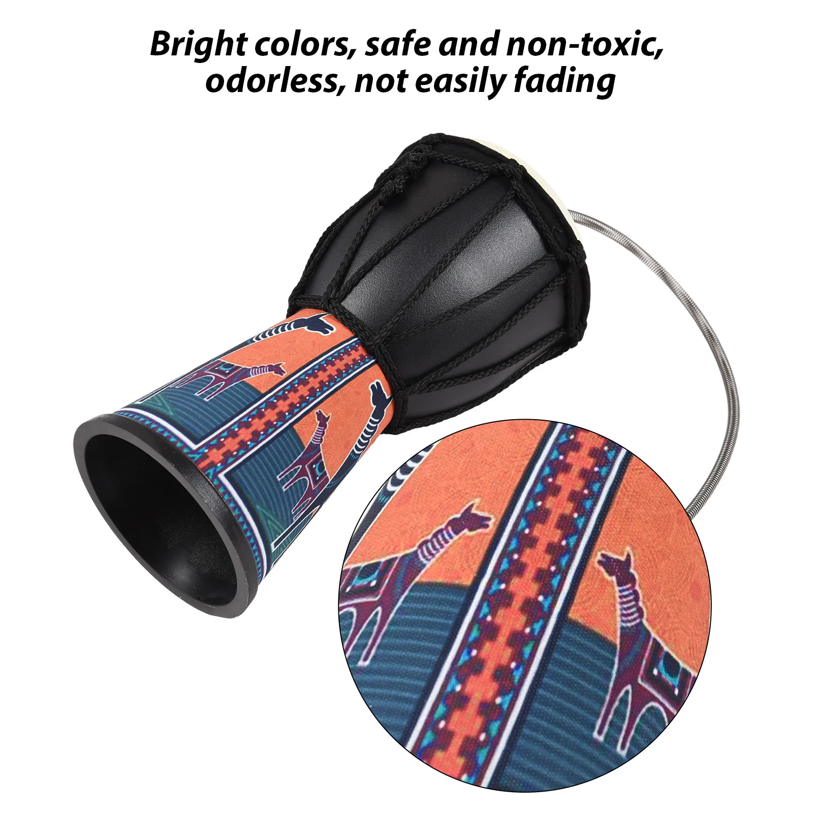 4 Inch Spring Drum Thunder Drum Sound Effect Instrument PVC Lightweight Portable Thunder Brightly Sound Simulation