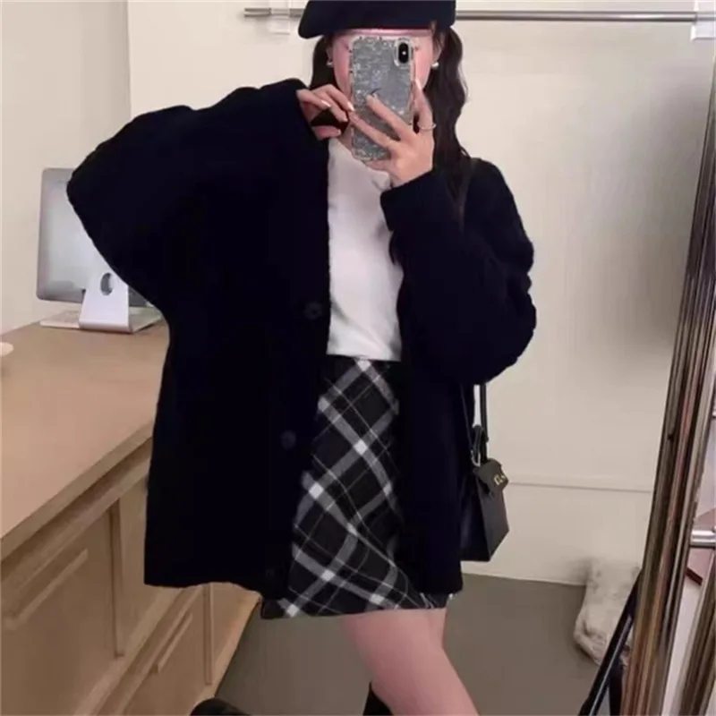 Women Knitted Sweater Autumn Winter Cardigan