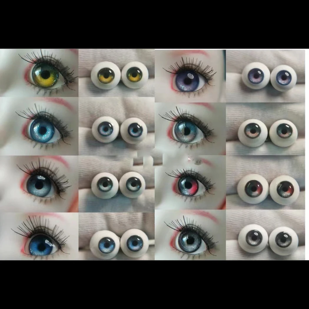 Ojos coloridos de resina hechos a mano, accesorios para muñecas BJD OB11, Ojo de yeso, 10/12/14/16/18mm