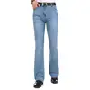 Men's High Quality Business Casual Boot Cut Jeans Mid Waist Flares Semi-Flared Bell Bottom Pants Size 27-38 3