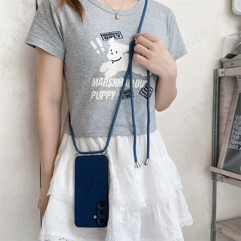 Luxe Deer Head Leather Crossbody Lanyard Phone Case with Hard PC Back Cover