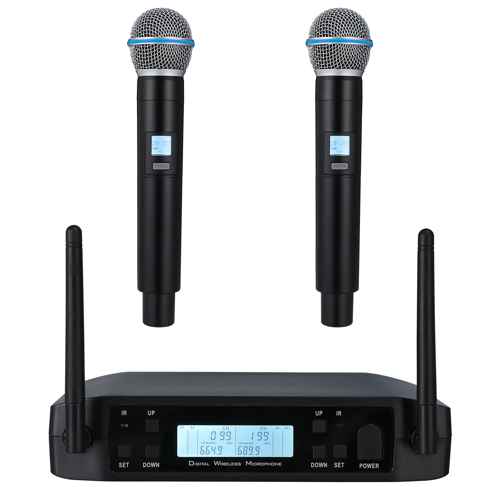 

2 Pcs Microphones Wireless Microphone Karaoke Microphone Cordless Microphone(UK Plug)