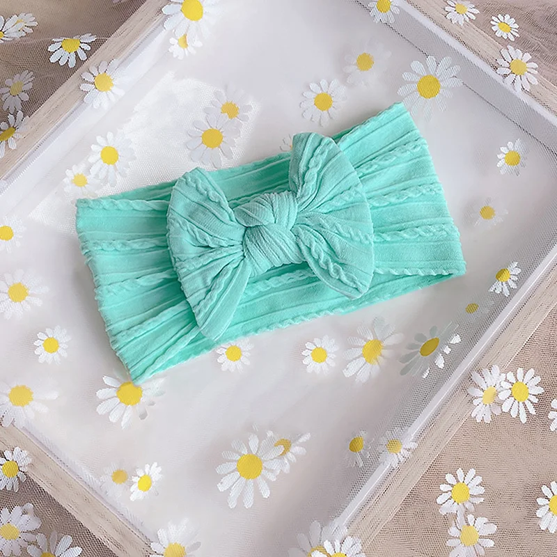 3Pcs/Set New Bows Baby Girls Headband Soft Nylon Elastic Infant Toddler Hair Band For Newborn Baby Hair Accessories Gift 5