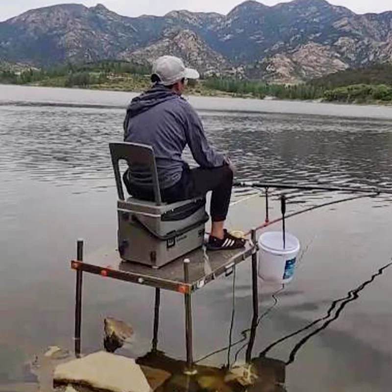 Fishing Bench Portable Table Chair Reinforced Deep Water Big Table Folding  Fishing Box And Stool Accessories Rod Holder